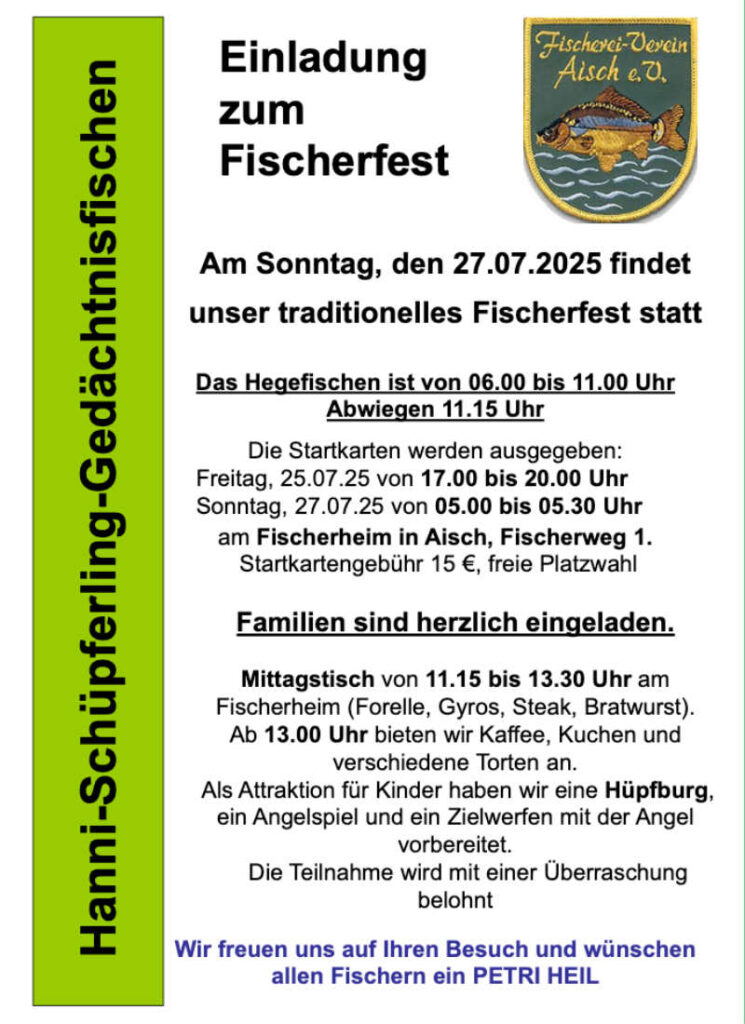 Fischerfest 2025 Aisch